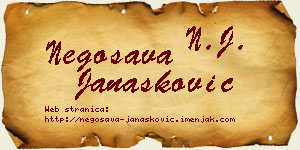 Negosava Janašković vizit kartica